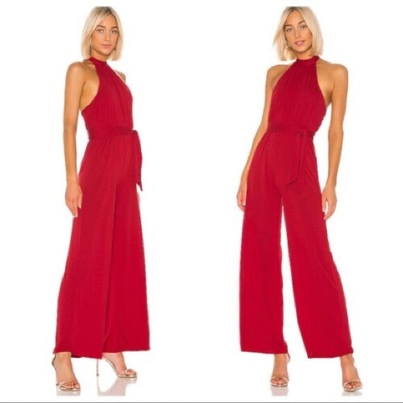 Lovers + Friends Pants - Lovers and Friends Don’t be Shy Red Jumpsuit Size XS